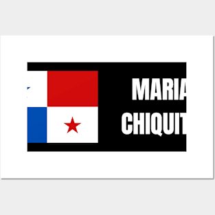 Maria Chiquita City with Panama Flag Posters and Art